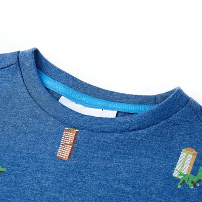 T-shirt pour enfants mélange de bleu foncé 92