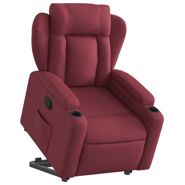 vidaXL Fauteuil inclinable rouge bordeaux tissu