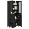 vidaXL Haut Armoire Chêne noir 69,5 x 34 x 180 cm Bois d'ingénierie