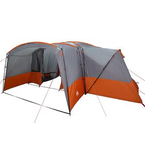 vidaXL Tente familiale avec toit Gris et orange 760 x 645 x 230 cm
