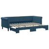 vidaXL Lit de jour avec gigogne sans matelas bleu 80x200 cm