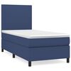 vidaXL Sommier &agrave; lattes de lit avec matelas Bleu 80x200 cm Tissu