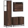 vidaXL Ensemble de meubles de salle de bain 3 pcs ch&ecirc;ne marron