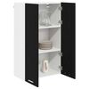 vidaXL Armoire suspendue avec porte Riga Chêne noir 60 x 31 x 100 cm