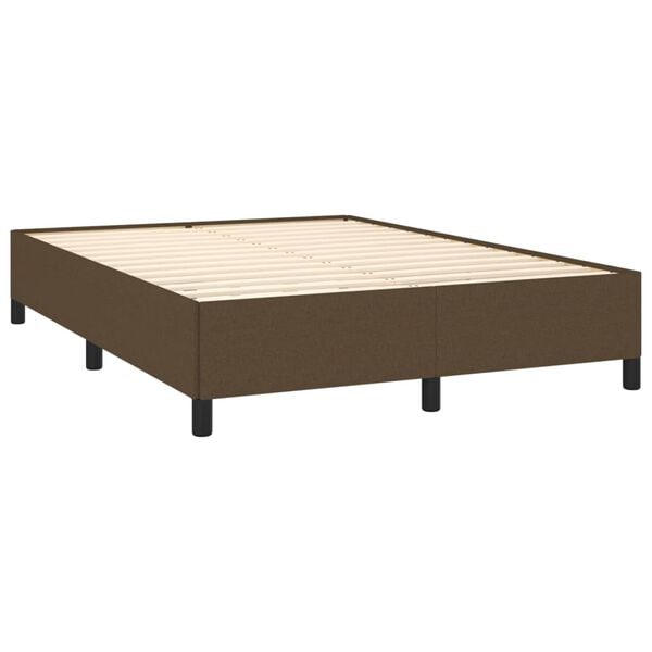 vidaXL Sommier &agrave; lattes de lit avec matelas Marron fonc&eacute; 140x190 cm