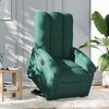 vidaXL Fauteuil inclinable &eacute;lectrique vert fonc&eacute; tissu