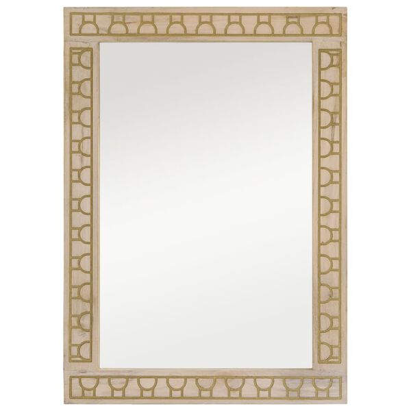 vidaXL Miroir de bain 50x70x2,5 cm bois de manguier massif et verre