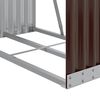 vidaXL Porte-b&ucirc;ches marron 80x45x190 cm acier galvanis&eacute;