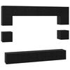 vidaXL Ensemble meuble TV 8 pc Ch&ecirc;ne noir Bois d'ing&eacute;nierie
