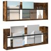 vidaXL &Eacute;tag&egrave;re &agrave; magazines 2 pcs Ch&ecirc;ne fum&eacute; 80 x 12 x 30 cm