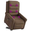 vidaXL Fauteuil inclinable de massage &eacute;lectrique Marron Tissu