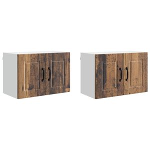 vidaXL Meuble mural PORTO 2 pcs Bois ancien 60 x 31 x 40 cm