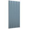 vidaXL Panneaux de toiture 36 pcs Acier galvanis&eacute; Gris 80x36 cm