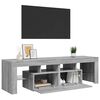 vidaXL Meuble TV avec lumi&egrave;res LED Sonoma gris 140x36,5x40 cm
