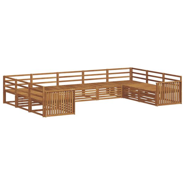 vidaXL Ensembles de canap&eacute;s 9 pcs Naturel Bois d'Acacia Massif