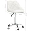 vidaXL Chaises pivotantes &agrave; manger lot de 6 blanc similicuir