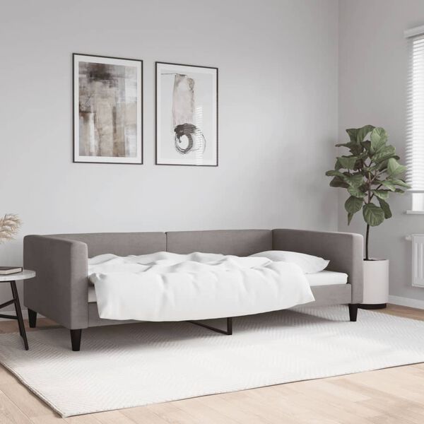 vidaXL Lit de repos taupe 100x200 cm tissu