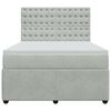 vidaXL Sommier &agrave; lattes de lit et matelas Gris clair 140x200cm Velours