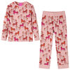 vidaXL Pyjamas enfants &agrave; manches longues rose clair 104