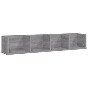 vidaXL &Eacute;tag&egrave;re murale &agrave; CD Sonoma gris 100x18x18 cm Bois d'ing&eacute;nierie
