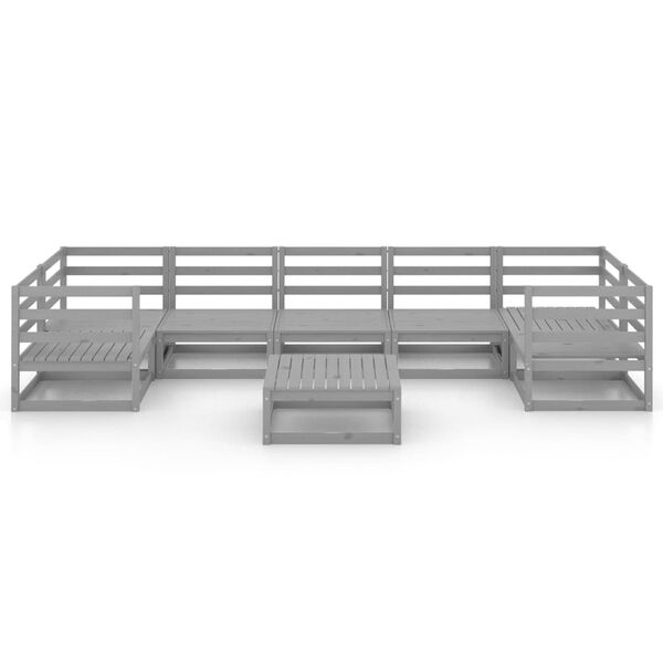 vidaXL Salon de jardin 8 pcs Bois de pin massif