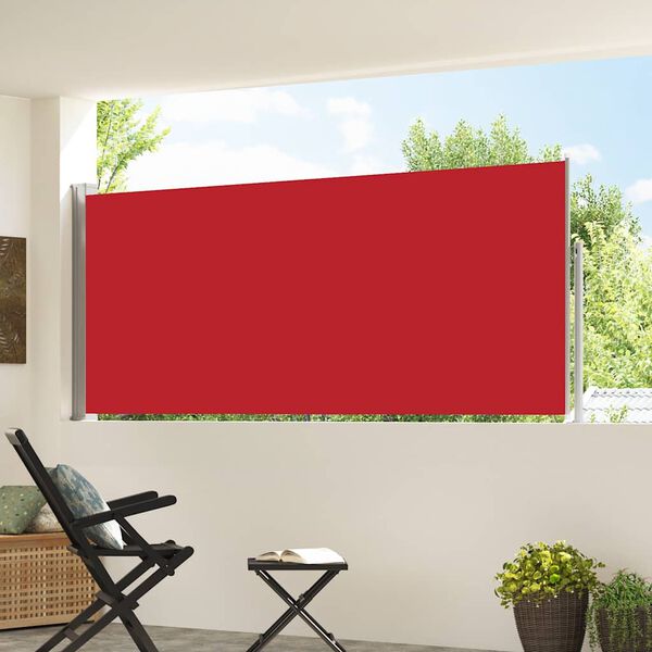 vidaXL Auvent lat&eacute;ral r&eacute;tractable 120 x 300 cm Rouge
