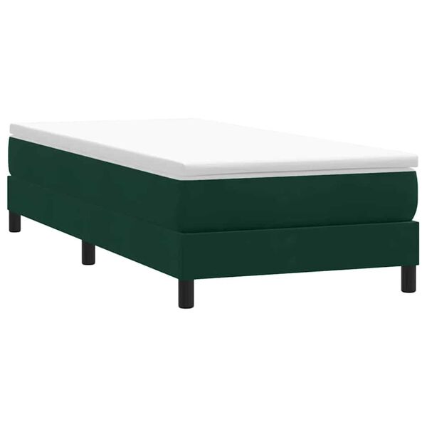 vidaXL Sommier &agrave; lattes de lit sans matelas vert fonc&eacute; 80x210 cm