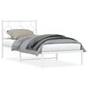 vidaXL Cadre de lit métal sans matelas avec tête de lit blanc 90x200cm