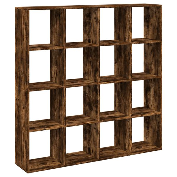 vidaXL Biblioth&egrave;que ch&ecirc;ne fum&eacute; 137,5x29x137,5 cm bois d'ing&eacute;nierie