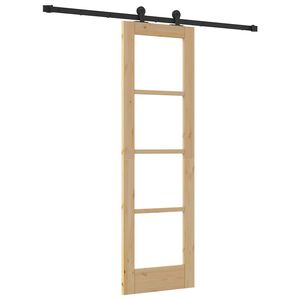 vidaXL Porte coulissante ORKDAL 61 x 198,5 cm Naturel et noir