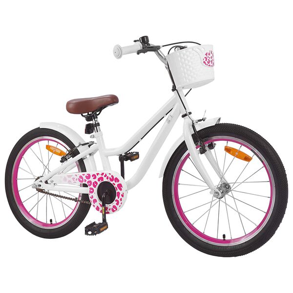 vidaXL V&eacute;lo pour Enfants 18 Pouces pour les 5-7 ans Blanc