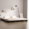 vidaXL Lit de palette sans matelas noir 140x190 cm bois massif