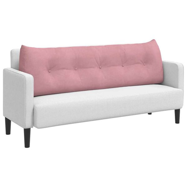 vidaXL Coussin de Dos Rose 160 x 24 x 50 cm Velours