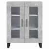 vidaXL Buffet gris béton 69,5x34x90 cm bois d'ingénierie