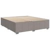 vidaXL Sommier &agrave; lattes de lit avec matelas Taupe 200x200 cm Tissu