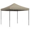 vidaXL Tente de réception pliable escamotable taupe 292x292x315 cm