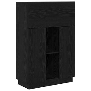 vidaXL Bureau Ch&ecirc;ne noir 71.5 x 31.5 x 106.5 cm Bois d'ing&eacute;nierie
