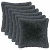 vidaXL Housse de coussin 6 pcs HEERLEN Anthracite 30 x 30 cm Fleece PV
