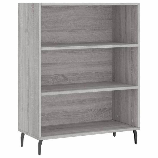 vidaXL Armoire &agrave; &eacute;tag&egrave;res sonoma gris 69,5x32,5x90cm bois d'ing&eacute;nierie