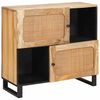 vidaXL Buffet avec porte Marron 80 x 33 x 75 cm Bois de mangue massif