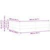 vidaXL Lit &agrave; ressorts avec matelas Marron fonc&eacute; 200 x 200 cm tissu