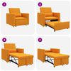 vidaXL Canap&eacute;-lit escamotable simple Jaune fonc&eacute; 90 x 165 x 87 cm