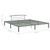 vidaXL Cadre de lit sans matelas gris m&eacute;tal 180x200 cm