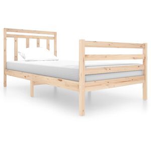 vidaXL Cadre de lit sans matelas bois massif 100x200 cm