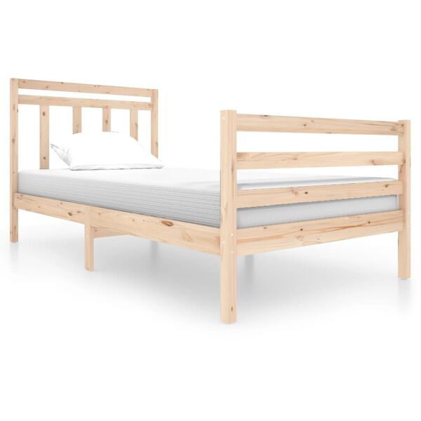 vidaXL Cadre de lit sans matelas bois massif 100x200 cm
