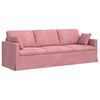 vidaXL Canap&eacute; 2 pcs Rose 228 x 78 x 80 cm Velours