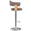 vidaXL Tabourets de bar lot de 2 taupe bois courbé et tissu