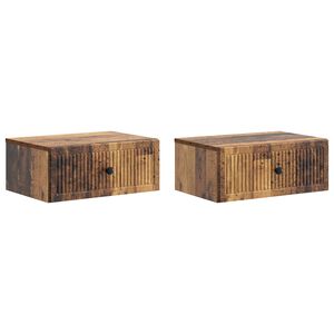 vidaXL Cabinet de chevet 2 pcs Bois ancien 49 x 34,5 x 20 cm