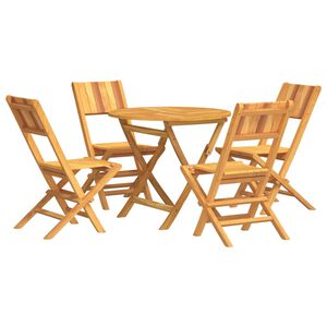 vidaXL Ensemble &agrave; manger de jardin 5 pcs Bois de teck massif