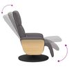 vidaXL Fauteuil inclinable de massage repose-pieds gris similicuir